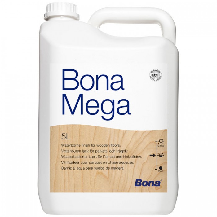 Профессиональный воднодисперсионный однокомпонентный паркетный лак Bona MEGA (Бона МЕГА)